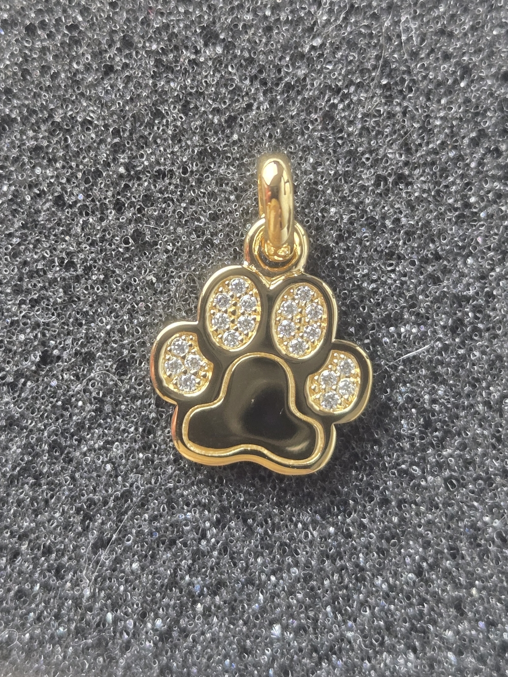 Thomas Sabo Gold Flower Charm with Black Enamel